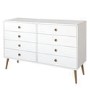 Metro White 8 Drawer Chest 