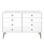 Metro White 8 Drawer Chest 