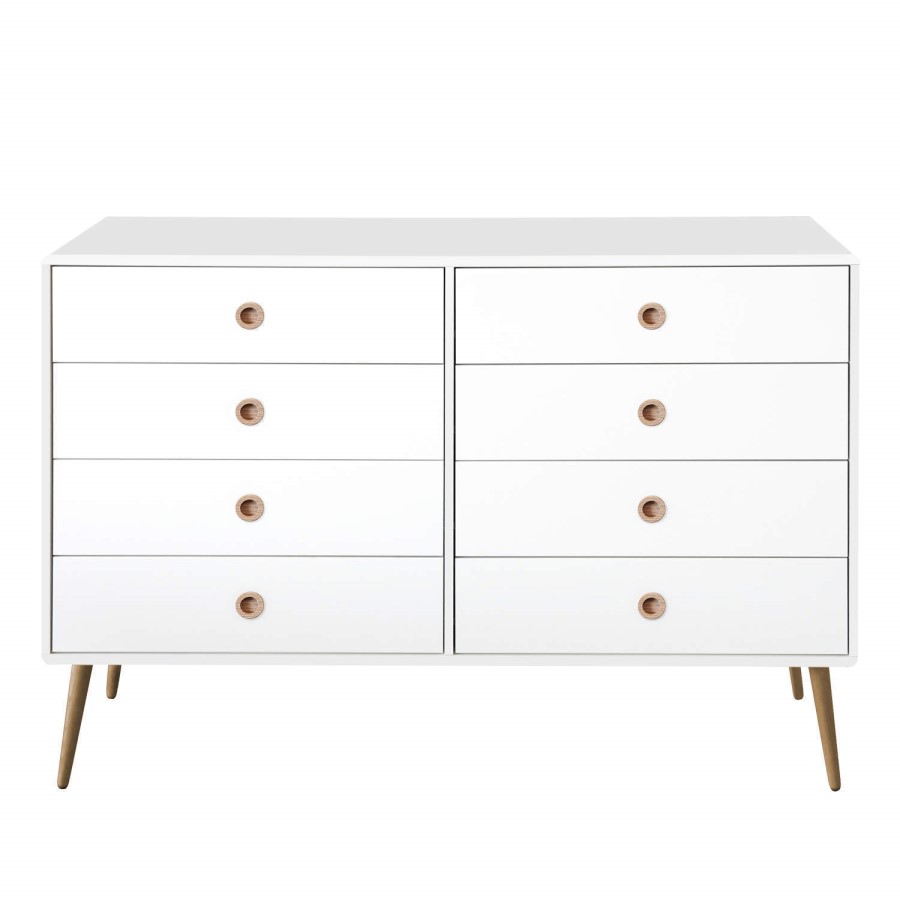 Metro White 8 Drawer Chest 
