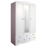 GRADE A2 - Steens Milford Triple Wardrobe in Soft White