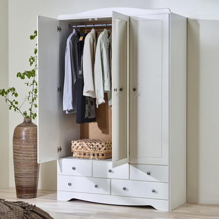 GRADE A2 - Steens Milford Triple Wardrobe in Soft White