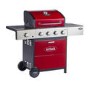 Outback Meteor - 4 Burner Gas BBQ Grill with Side Burner - Red