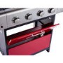 Outback Meteor - 4 Burner Gas BBQ Grill with Side Burner - Red