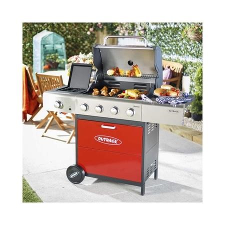 red gas bbq