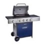 Outback Meteor - 4 Burner Gas BBQ Grill with Side Burner - Blue