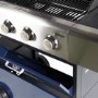 Outback Meteor - 4 Burner Gas BBQ Grill with Side Burner - Blue