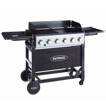 Outback Party Burner Gas BBQ in Black Furniture123
