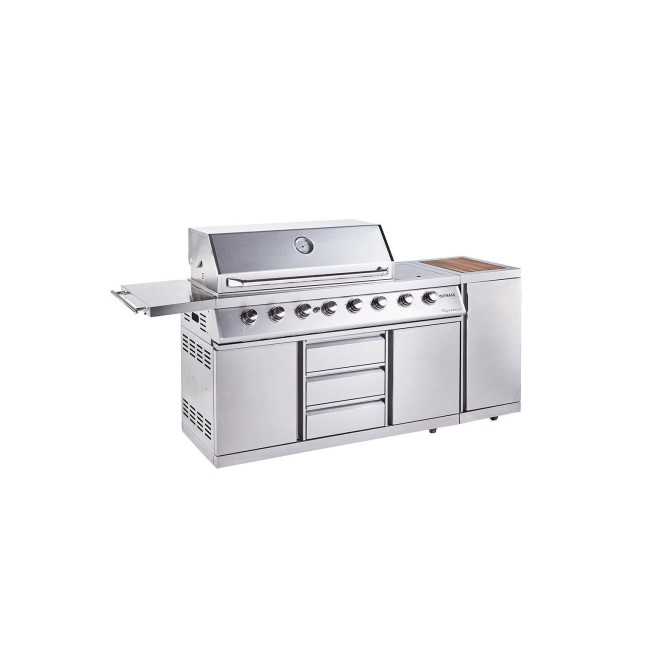 Outback Signature II - 6 Burner Dual Fuel BBQ Grill - Stainless Steel