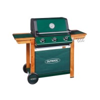 Outback 370762 Ranger 3 Burner Gas BBQ Grill - Green         