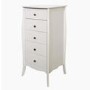 Steens Baroque Narrow 5 Drawer Chest in White 