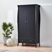 GRADE A2 - Steens Baroque 1 Drawer Wardrobe in Black