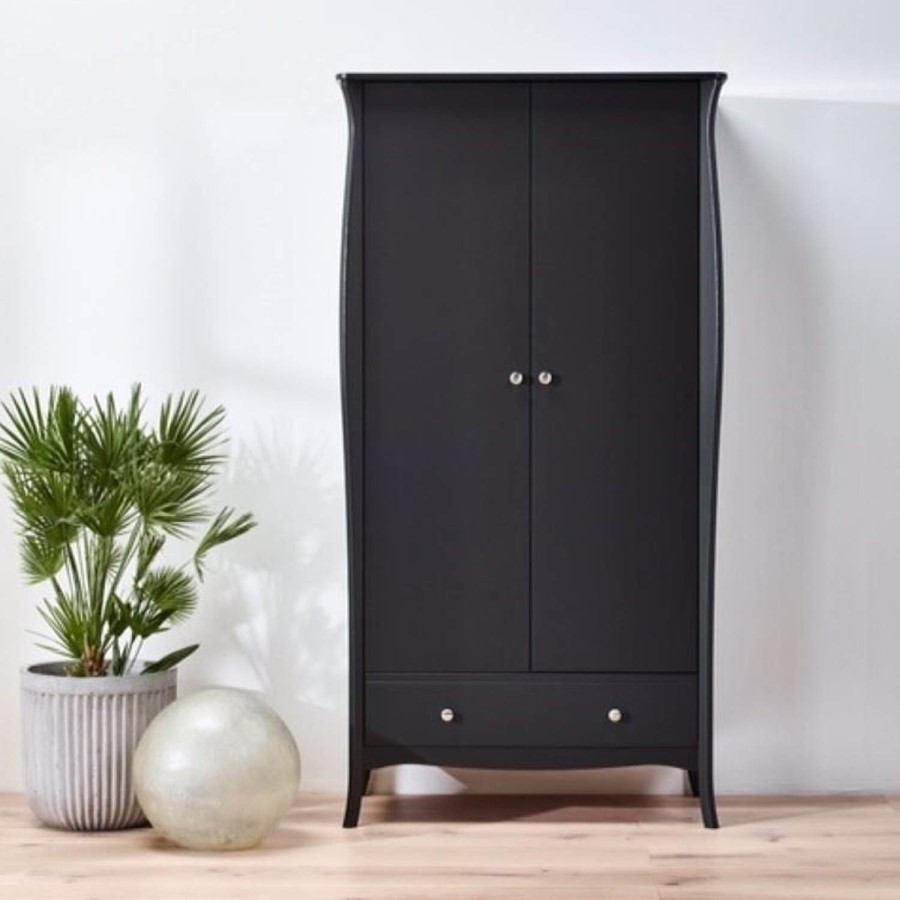 GRADE A2 - Steens Baroque 1 Drawer Wardrobe in Black