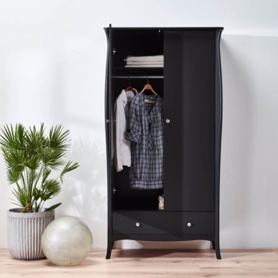 GRADE A2 - Steens Baroque 1 Drawer Wardrobe in Black