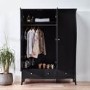 Steens Baroque Triple Wardrobe in Black