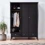 Steens Baroque Triple Wardrobe in Black