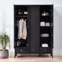Steens Baroque Triple Wardrobe in Black
