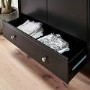 Steens Baroque Triple Wardrobe in Black