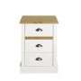 Sandringham 3 Drawer Bedside in White and Pine