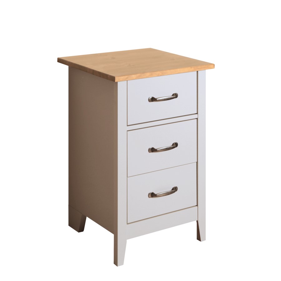 Norfolk Bedside in Grey and Pine