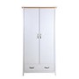 Norfolk 2 Door 1 Drawer Robe in Grey and Pine