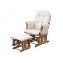 Kub Haywood Glider Chair and Stool in Natural