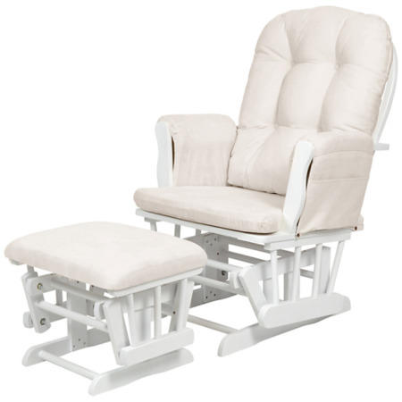 Kub Haywood Glider & Footstool in White