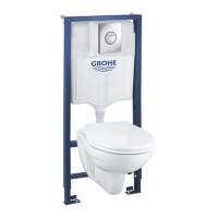 Grohe Solido 4in1 Bau Toilet Set- Toilet and Wall Hanging Frame with Cistern