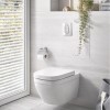 Wall Hung Rimless Toilet with Soft Close Seat Frame and Cistern - Grohe Solido Euro