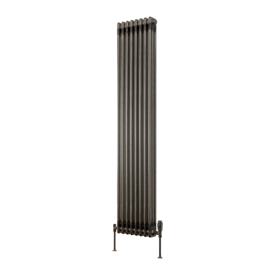 Reina Colona Raw Metal Vertical 3 Column Radiator - 1800 x 380mm