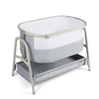 Ickle Bubba Bubba&Me Plus Bedside Crib - Ash Grey