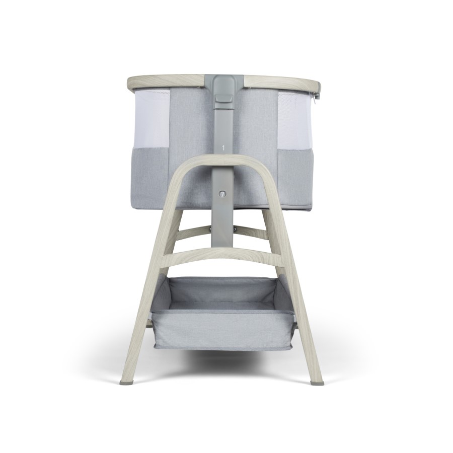 Ickle Bubba Bubba&Me Plus Bedside Crib - Ash Grey