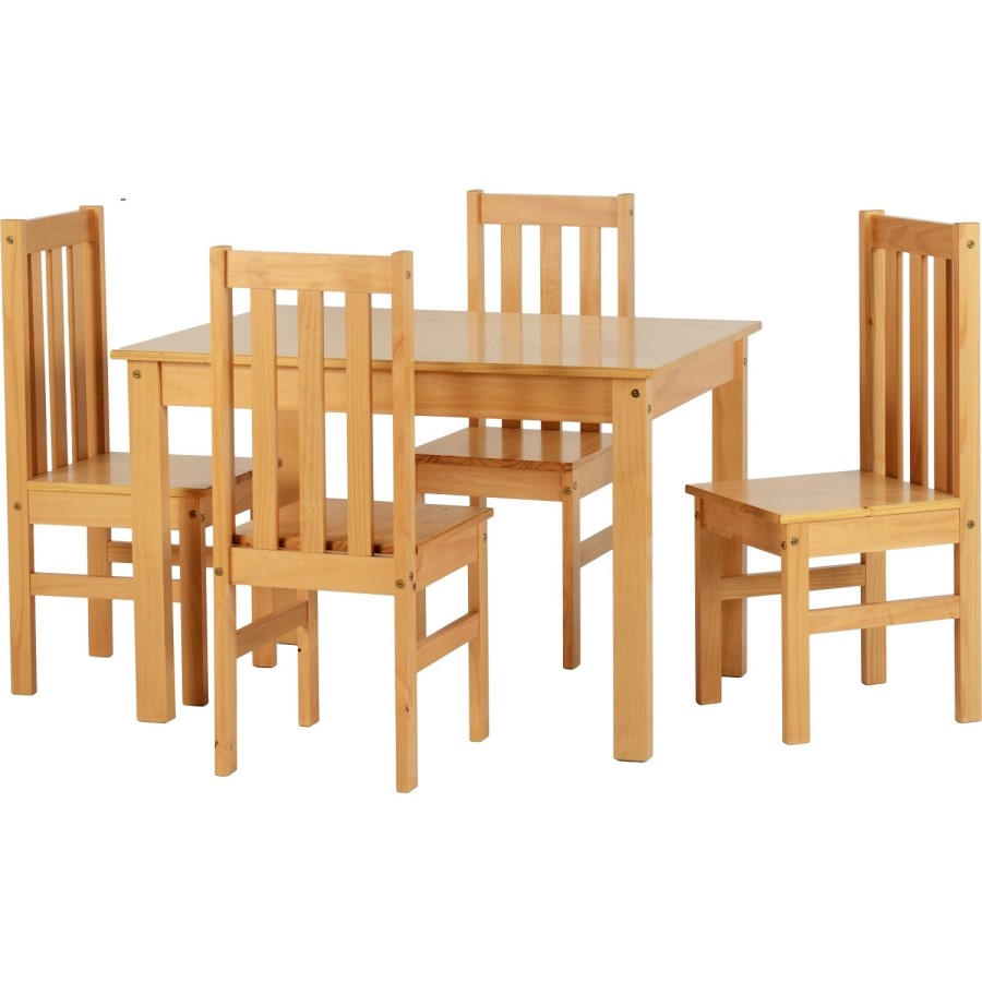 Ludlow Oak Effect Dining Table with 4 Chairs