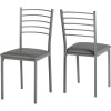 Seconique Marley Grey Metal and Glass Dining Set