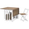 GRADE A1 - Seconique Santos Butterfly Folding Dining Set in White and Pine