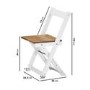 ONLY OPENED - Seconique Santos Butterfly Folding Dining Set in White and Pine