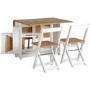 ONLY OPENED - Seconique Santos Butterfly Folding Dining Set in White and Pine