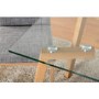 Glass Top Dining Table with 4 Grey Upholstered Chairs - Morton
