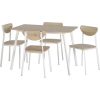 Riley Large Dining Set in Light Oak Effect Veneer