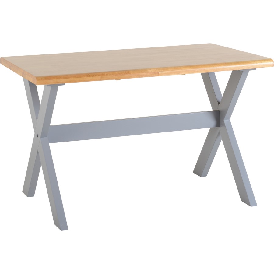 Seconique Portland Dining with 4 Chairs in Natural and Grey