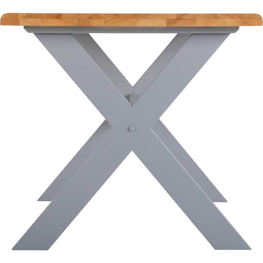 Seconique Portland Dining with 4 Chairs in Natural and Grey