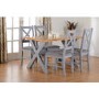 Seconique Portland Dining with 4 Chairs in Natural and Grey
