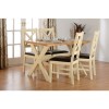 Seconique Portland Dining set with 4 Chairs in Natural and Cream
