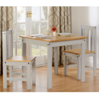 Ludlow Grey & Oak Effect Dining Set with Table & 2 Chairs