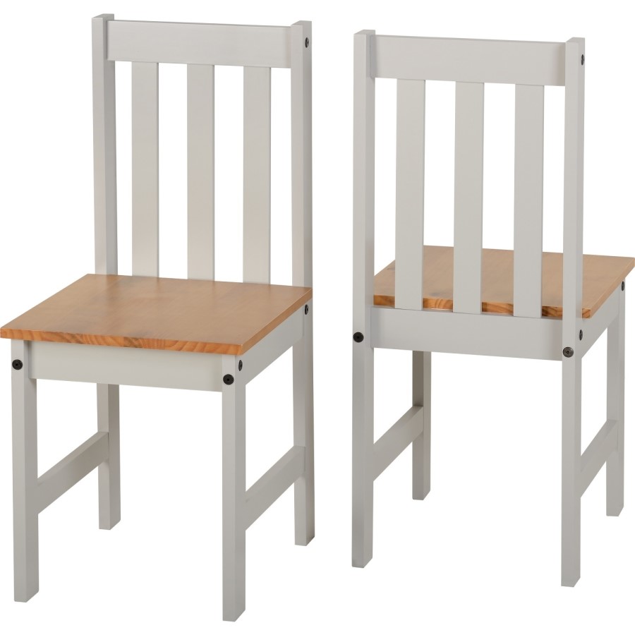 Ludlow Grey & Oak Effect Dining Set with Table & 2 Chairs