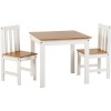 Seconique Ludlow Dining Set in Oak &amp; White &amp; 2 Matching Dining Chairs
