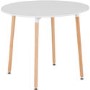 Lindon White and Oak Dining Set 4 White Chairs