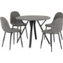 Athens Round Dining Set - Concrete Effect