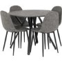 Athens Round Dining Set - Concrete Effect