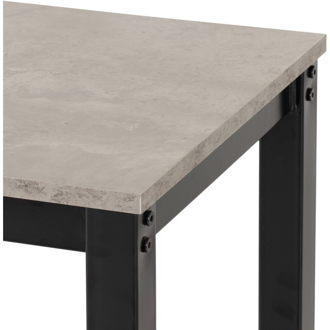 ONLY OPENED - Concrete Effect Bar Table and Stools Set - Seats 2 - Athens