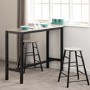 GRADE A1 - Concrete Effect Bar Table and Stools Set - Seats 2 - Athens